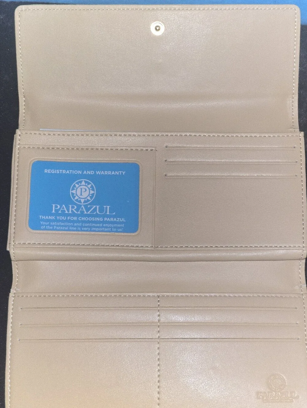 NWT Parazul Black & Tan Long Wallet Organizer Clutch